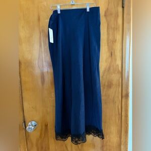 a new day Navy Maxi Skirt with Lace Trim